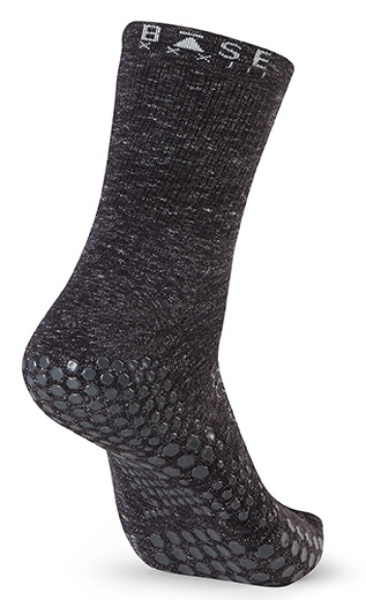 Base33 Performance Grip Socks- Crew - Charcoal