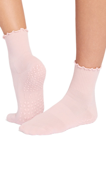 Tavi Noir Grip Socks Aria Ruffle -  Fleur