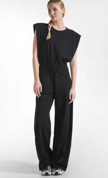 Open Back Jumpsuit - Black