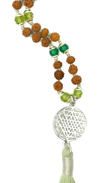 Yantra Choker Mala Peridot-Agate - 1