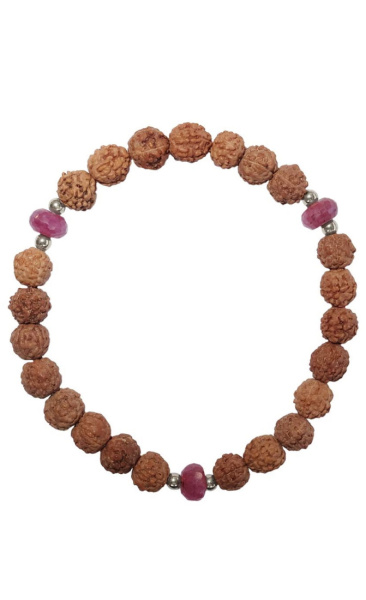 Sacred Grace Bracelet Ruby Silver