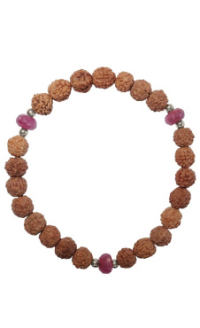 Sacred Grace Bracelet Ruby Silver
