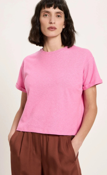 Lanius Hemp & Cotton Tee - Bright Orchid