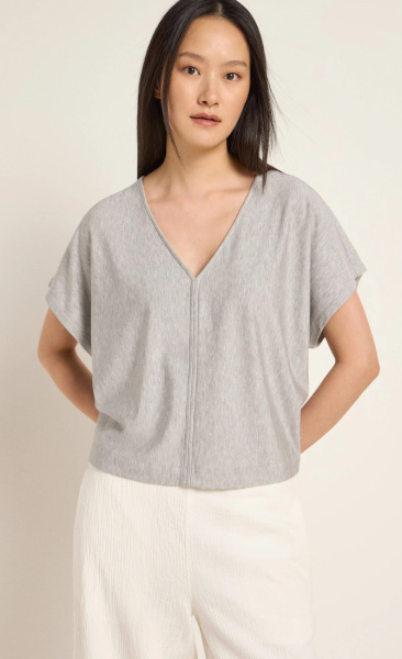 Lanius Tencel Sweat Tee - Grey Melange