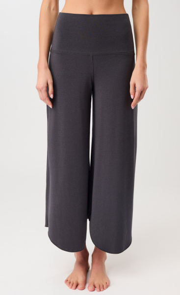 Mandala Roll Over Tulip Pants - Blue Stone - 1