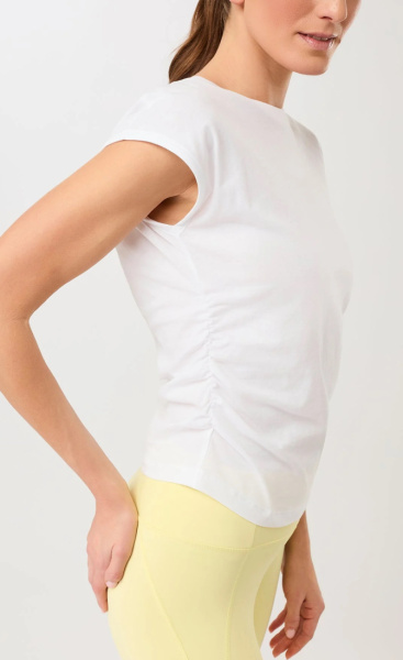 Mandala Side Ruffled Top Renew - White