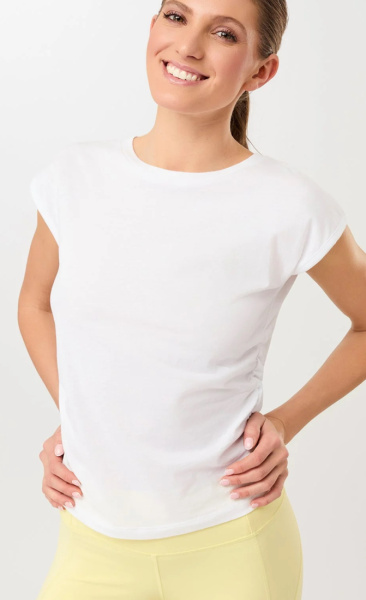 Mandala Side Ruffled Top Renew - White - 1
