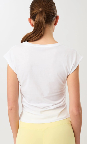 Mandala Side Ruffled Top Renew - White - 2