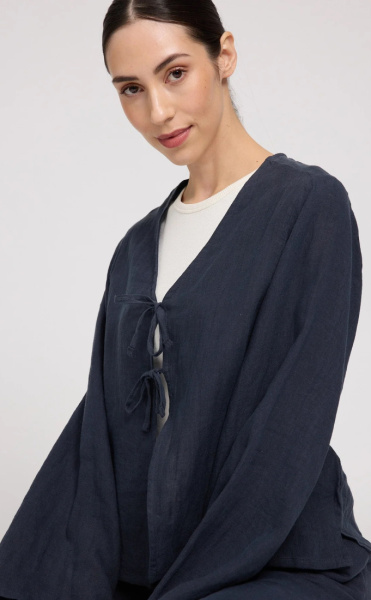 Mazine Linen Kimono Blouse - 3