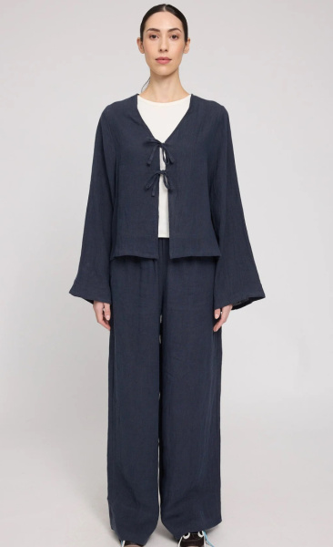 Mazine Linen Kimono Blouse - 4
