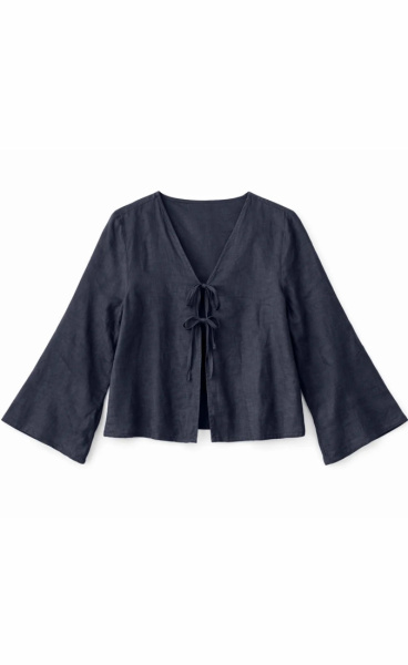 Mazine Linen Kimono Blouse - 5