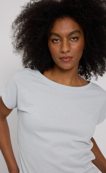 Mazine Jersey Knit Top - Pearl Blue