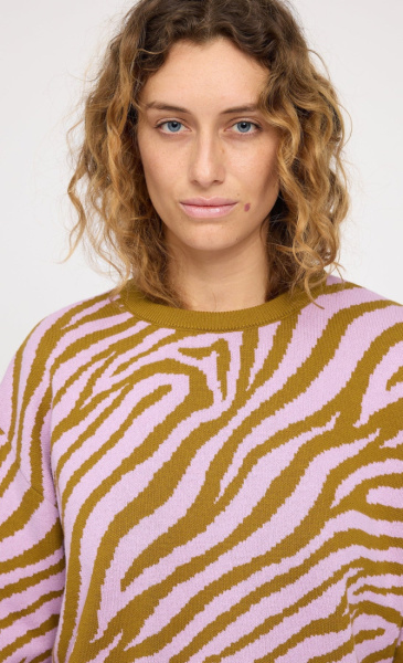 Mazine Zebra Jumper - Golden Olive/ Orchid - 1