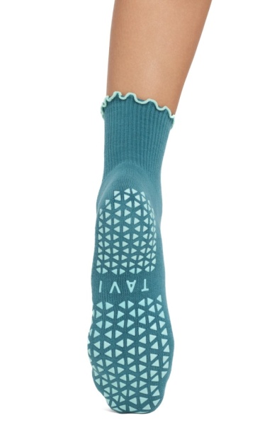 Tavi Noir Grip Socks Aria - Ebony Floral - 1