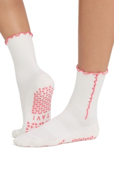 Tavi Noir Grip Socks Kalea - Ruffle Coconut