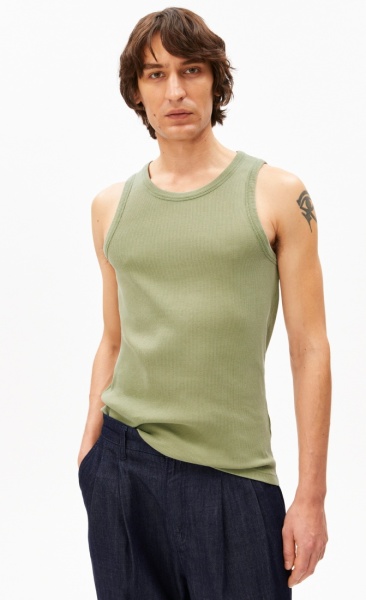 ArmedAngels GMT Dye Tank Fatigue Green - 1
