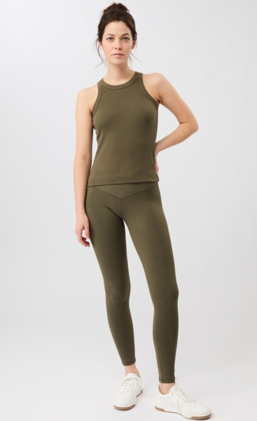 High Rise Wrap Legging - Mossy Bark - 3