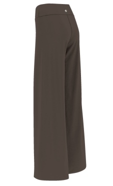 Long Jersey Wide Leg Pants - Cocoa Brown