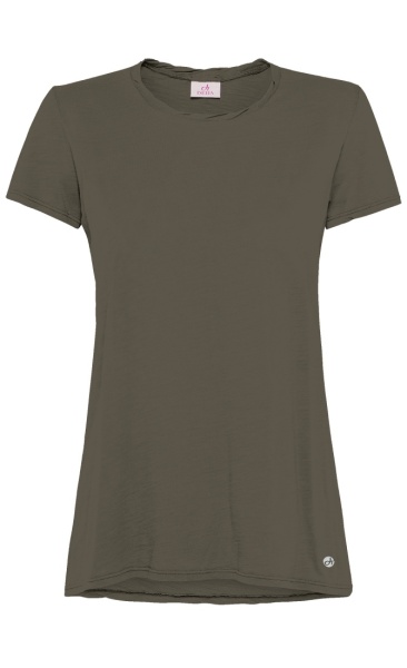 Soft Round Neck Basic Tee - Cocoa Brown