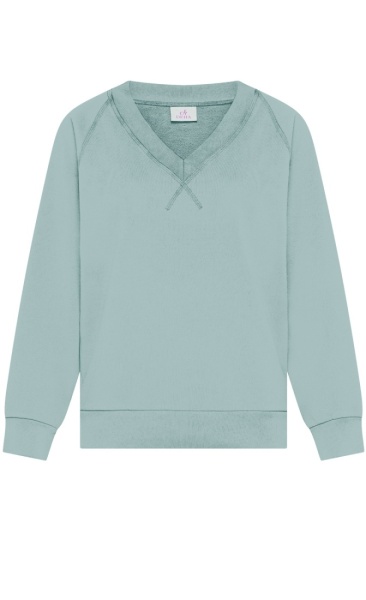 V-Neck Sweat - Foggy Blue