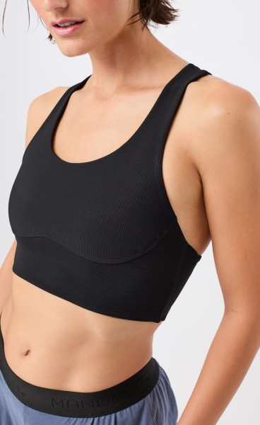 Mandala Racer Bra - Black