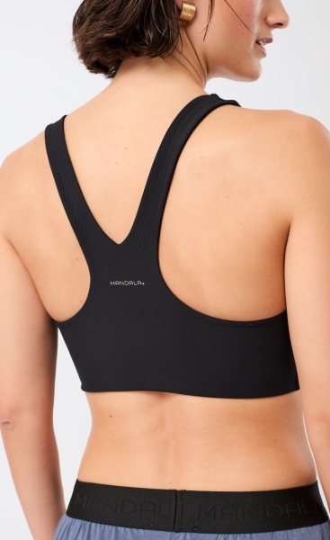 Mandala Racer Bra - Black - 1