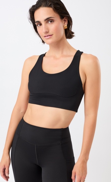 Mandala Racer Bra - Black - 3