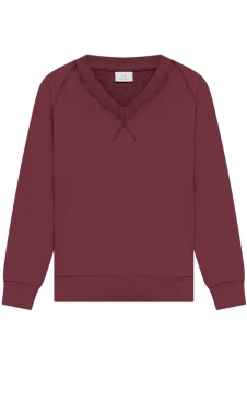 V-Neck Sweat - Cherry Red