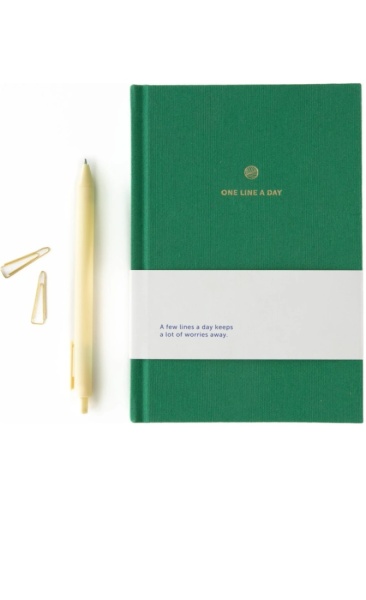 One Line A Day Linen Emerald - 1