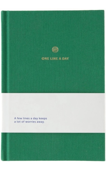 One Line A Day Linen Emerald