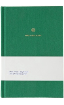 One Line A Day Linen Emerald