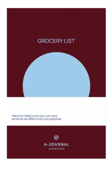 A-Journal Notepad Grocery List
