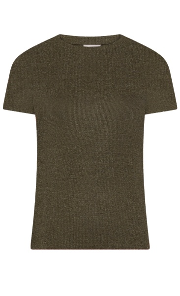 Sparkle RibbedTee Cocoa Brown