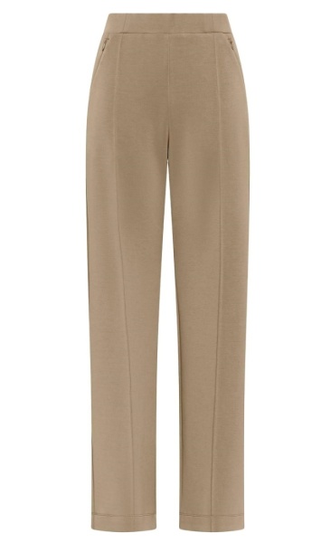 Smooth Pintuck Pants - Khaki brown
