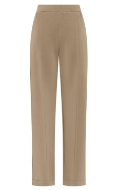 Smooth Pintuck Pants - Khaki brown