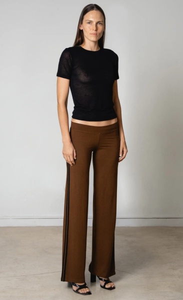 StudioK 93' Low Rise Stripe Pants Tiramisu Black - 1