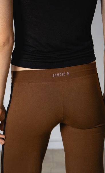 StudioK 93' Low Rise Stripe Pants Tiramisu Black - 2