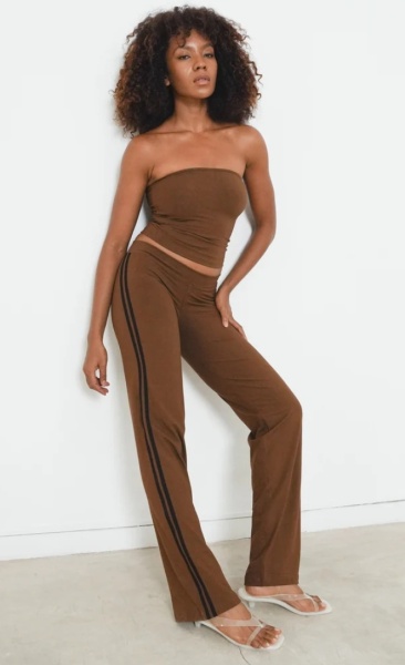 StudioK 93' Low Rise Stripe Pants Tiramisu Black - 3