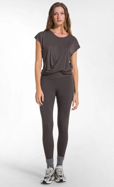 Natural High Waist Leggings - Cocoa Brown