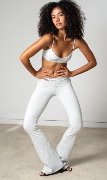 StudioK Fold Rib Flare - Grey Melange