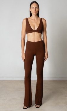 StudioK V-neck Bra Rib - Chocolate