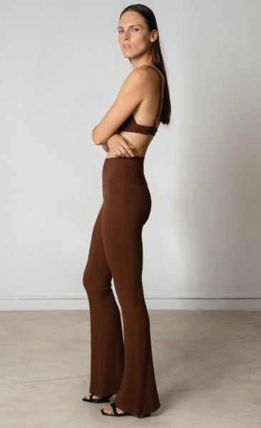 StudioK V-neck Bra Rib - Chocolate - 1