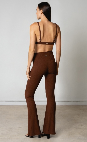 StudioK V-neck Bra Rib - Chocolate - 2