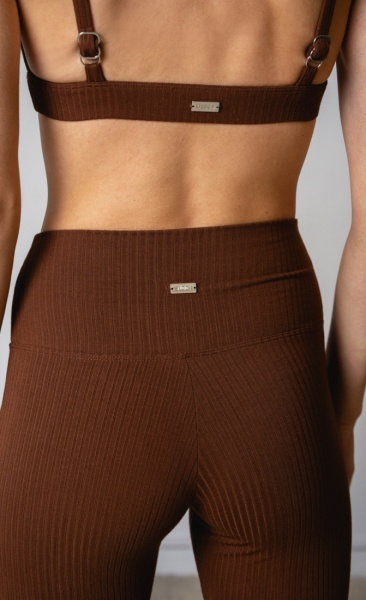 StudioK V-neck Bra Rib - Chocolate - 3