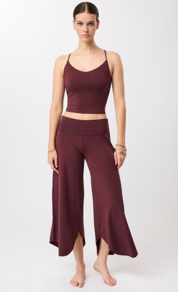 Mandala Roll Over Tulip Pants - Ruby