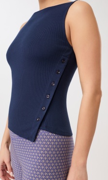 Mandala Side Button Top - Night Sky