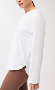 Mandala Halfmoon Longsleeve - White