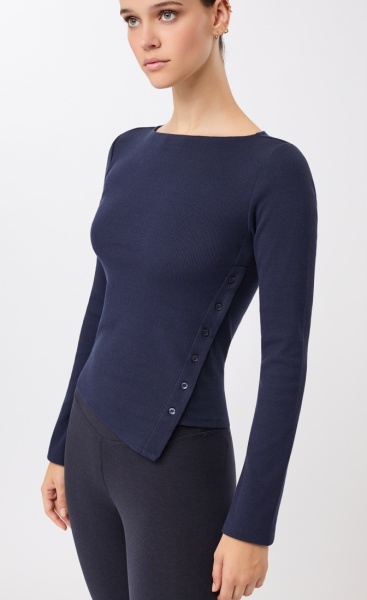 Mandala Side Button Longsleeve - Nightsky