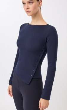 Mandala Side Button Longsleeve - Nightsky