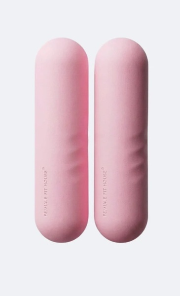 Pilates Set Dumbells/ Bishbells 2KG - Soft Pink